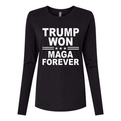 Trump Won Maga Forever Womens Cotton Relaxed Long Sleeve T-Shirt