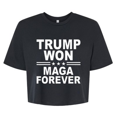 Trump Won Maga Forever Bella+Canvas Jersey Crop Tee