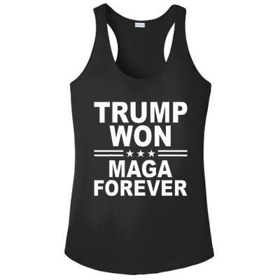 Trump Won Maga Forever Ladies PosiCharge Competitor Racerback Tank