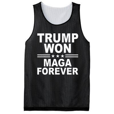 Trump Won Maga Forever Mesh Reversible Basketball Jersey Tank