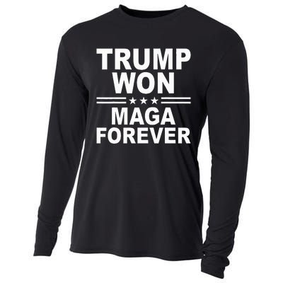 Trump Won Maga Forever Cooling Performance Long Sleeve Crew