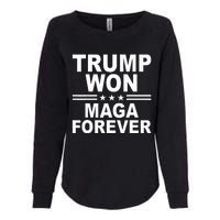 Trump Won Maga Forever Womens California Wash Sweatshirt