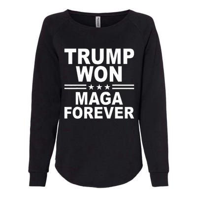 Trump Won Maga Forever Womens California Wash Sweatshirt