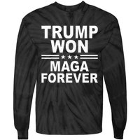 Trump Won Maga Forever Tie-Dye Long Sleeve Shirt