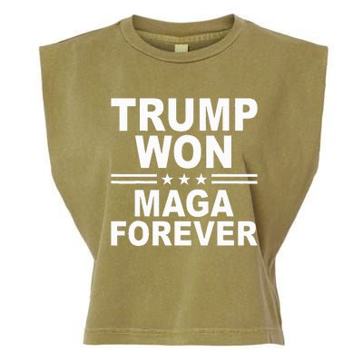 Trump Won Maga Forever Garment-Dyed Women's Muscle Tee