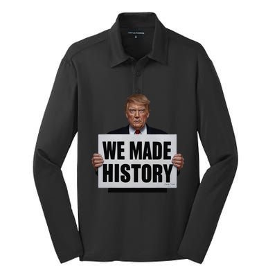 Trump We Made History Silk Touch Performance Long Sleeve Polo