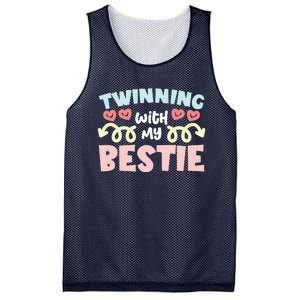 Twinning With My Bestie Spirit Week Twin Day Best Friend Mesh Reversible Basketball Jersey Tank