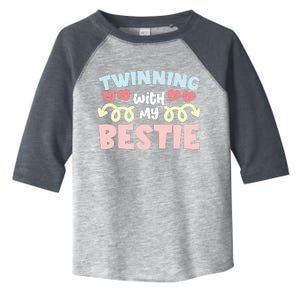 Twinning With My Bestie Spirit Week Twin Day Best Friend Toddler Fine Jersey T-Shirt