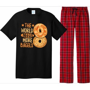 The World Needs More Bagels Design Bagel Lover Cool Gift Pajama Set