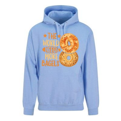 The World Needs More Bagels Design Bagel Lover Cool Gift Unisex Surf Hoodie