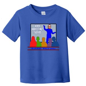 Tim Walz Never Underestimate Teachers Harris Walz 2024 Toddler T-Shirt