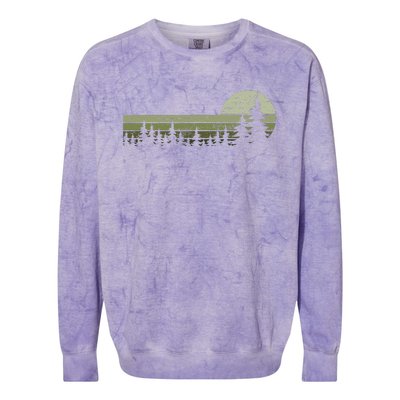 Trees Wildlife Nature Vintage Forest Colorblast Crewneck Sweatshirt