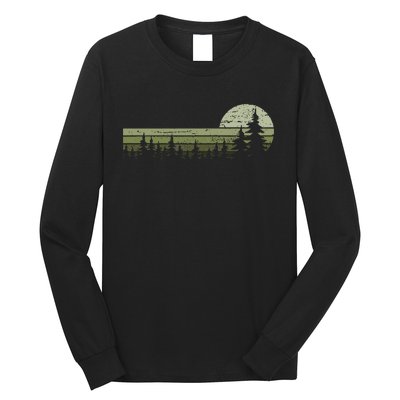 Trees Wildlife Nature Vintage Forest Long Sleeve Shirt