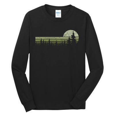 Trees Wildlife Nature Vintage Forest Tall Long Sleeve T-Shirt