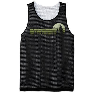 Trees Wildlife Nature Vintage Forest Mesh Reversible Basketball Jersey Tank