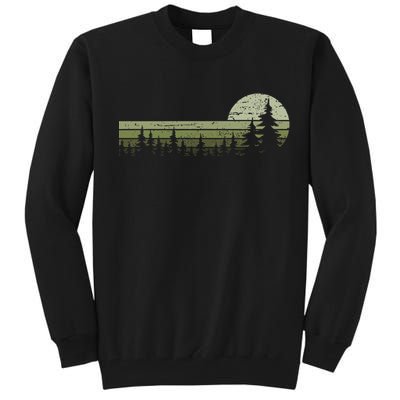 Trees Wildlife Nature Vintage Forest Tall Sweatshirt