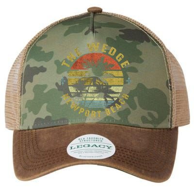 The Wedge Newport Beach Retro Palm Sunset Meaningful Giftbeach Design Gift Legacy Tie Dye Trucker Hat
