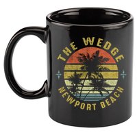 The Wedge Newport Beach Retro Palm Sunset Meaningful Giftbeach Design Gift 11oz C Handle Ceramic Mug
