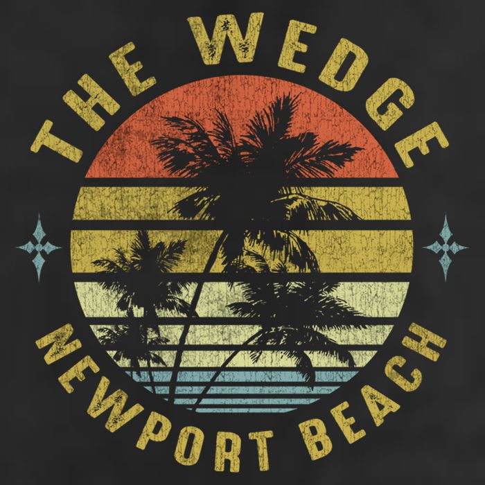 The Wedge Newport Beach Retro Palm Sunset Meaningful Giftbeach Design Gift 11oz C Handle Ceramic Mug