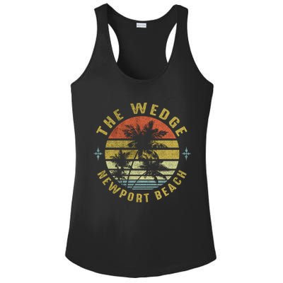 The Wedge Newport Beach Retro Palm Sunset Meaningful Giftbeach Design Gift Ladies PosiCharge Competitor Racerback Tank