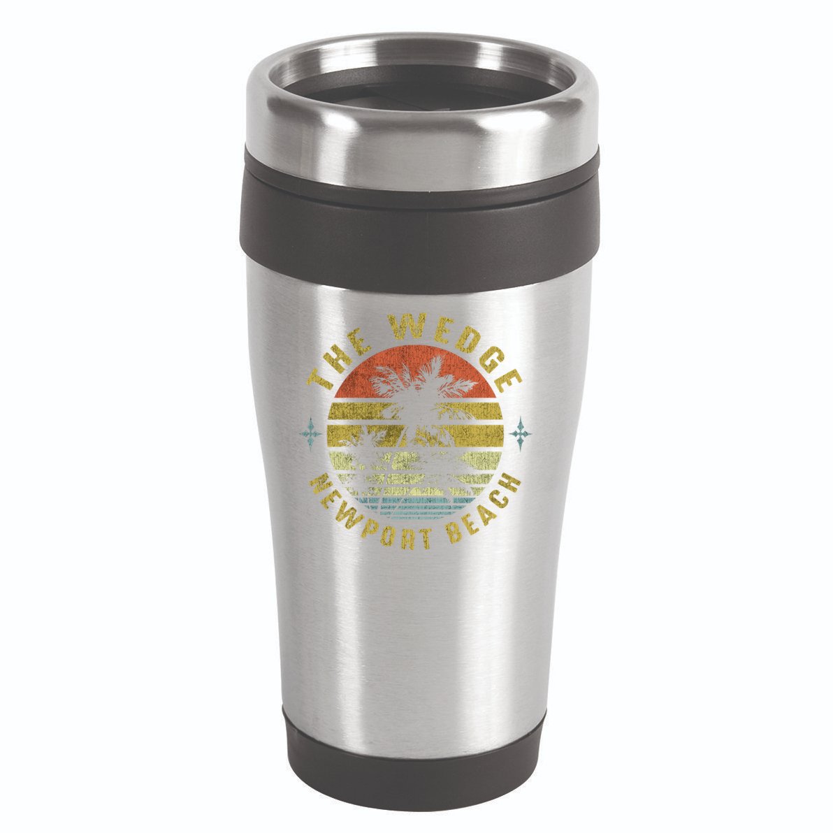 The Wedge Newport Beach Retro Palm Sunset Meaningful Giftbeach Design Gift 16oz Travel Tumbler