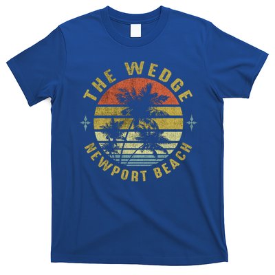 The Wedge Newport Beach Retro Palm Sunset Meaningful Giftbeach Design Gift T-Shirt