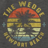 The Wedge Newport Beach Retro Palm Sunset Meaningful Giftbeach Design Gift Vector Backpack