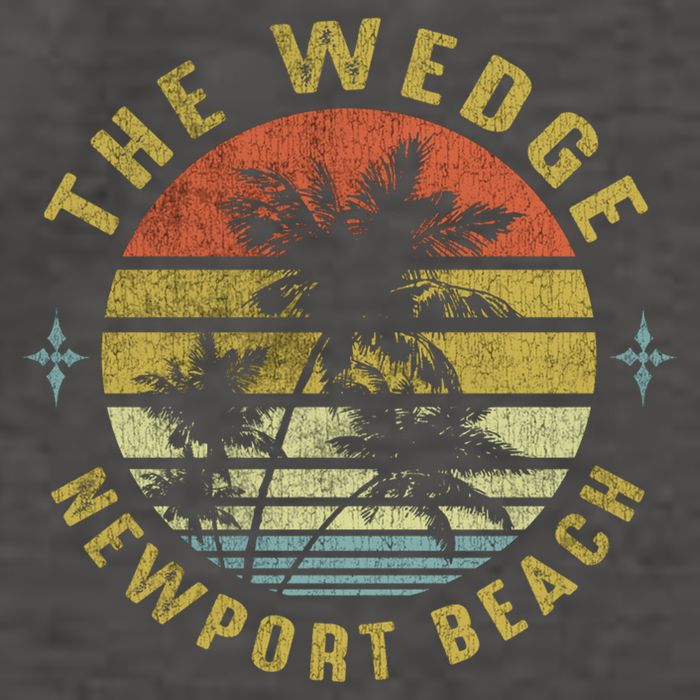 The Wedge Newport Beach Retro Palm Sunset Meaningful Giftbeach Design Gift Vector Backpack