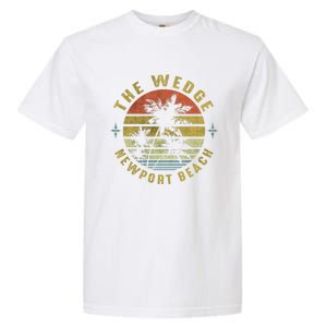 The Wedge Newport Beach Retro Palm Sunset Meaningful Giftbeach Design Gift Garment-Dyed Heavyweight T-Shirt