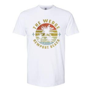 The Wedge Newport Beach Retro Palm Sunset Meaningful Giftbeach Design Gift Softstyle CVC T-Shirt