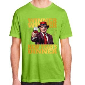 Trump Winner New YearS Dinner Funny Trump Drinking Wine Adult ChromaSoft Performance T-Shirt