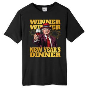 Trump Winner New YearS Dinner Funny Trump Drinking Wine Tall Fusion ChromaSoft Performance T-Shirt