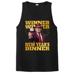 Trump Winner New YearS Dinner Funny Trump Drinking Wine PosiCharge Competitor Tank