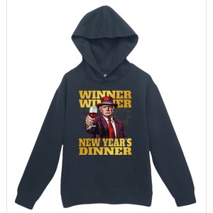 Trump Winner New YearS Dinner Funny Trump Drinking Wine Urban Pullover Hoodie