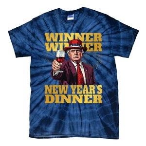 Trump Winner New YearS Dinner Funny Trump Drinking Wine Tie-Dye T-Shirt