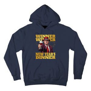 Trump Winner New YearS Dinner Funny Trump Drinking Wine Tall Hoodie