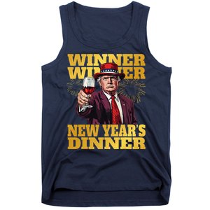 Trump Winner New YearS Dinner Funny Trump Drinking Wine Tank Top