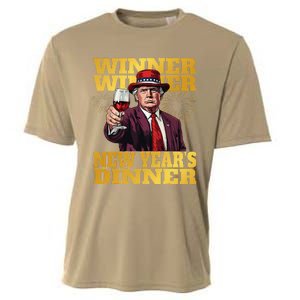 Trump Winner New YearS Dinner Funny Trump Drinking Wine Cooling Performance Crew T-Shirt