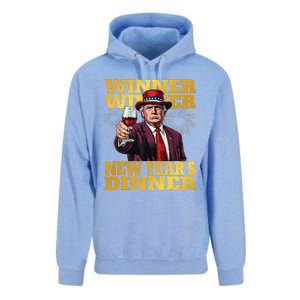 Trump Winner New YearS Dinner Funny Trump Drinking Wine Unisex Surf Hoodie