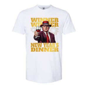 Trump Winner New YearS Dinner Funny Trump Drinking Wine Softstyle CVC T-Shirt