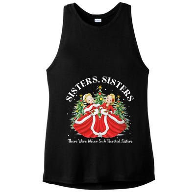 There Were Never Such Devoted Sisters Christmas Xmas Pajamas Ladies PosiCharge Tri-Blend Wicking Tank