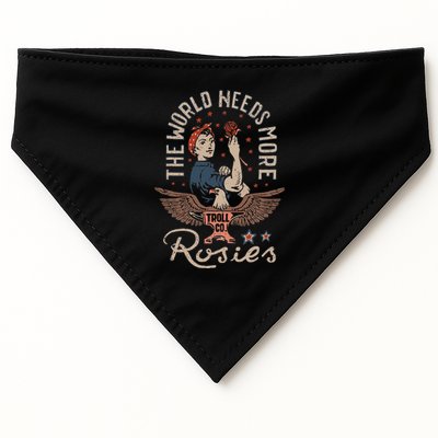 The World Needs More Rosies Funny Design USA-Made Doggie Bandana