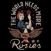 The World Needs More Rosies Funny Design 7-Panel Snapback Hat