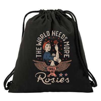 The World Needs More Rosies Funny Design Drawstring Bag