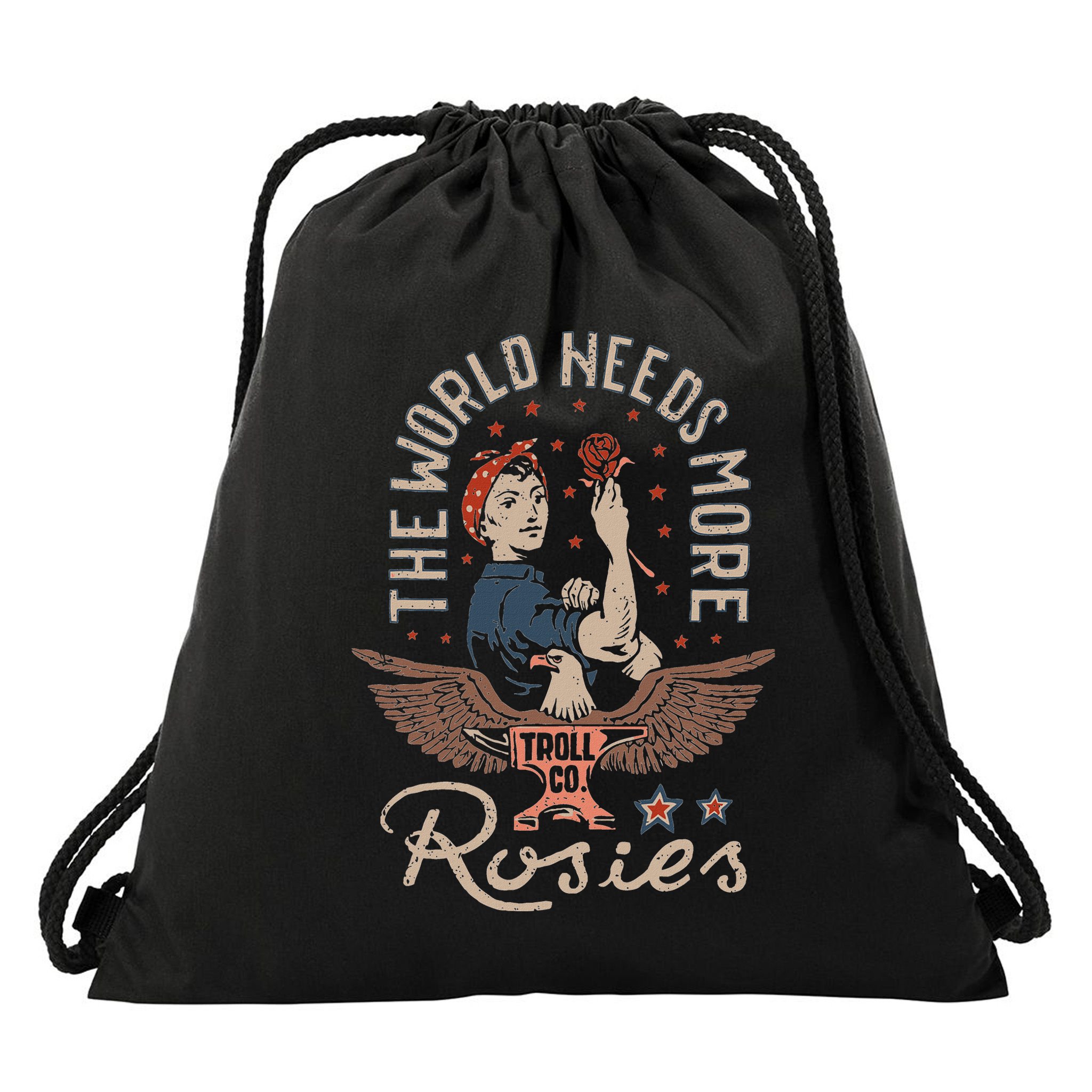 The World Needs More Rosies Funny Design Drawstring Bag