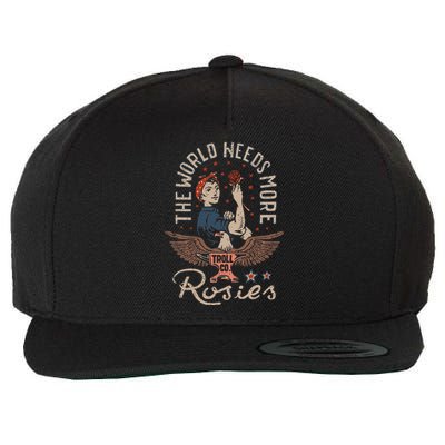 The World Needs More Rosies Funny Design Wool Snapback Cap