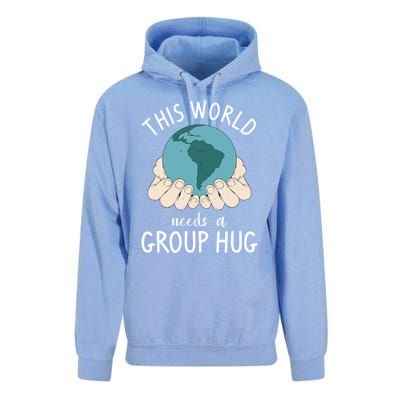 This World Needs A Group Hug International World Peace Day Gift Unisex Surf Hoodie