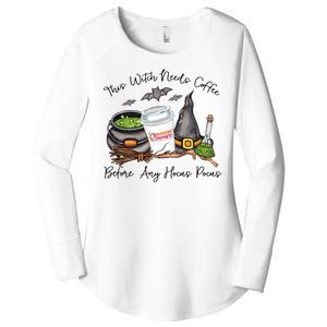 This Witch Needs Coffee Before Any Hocus Pocus Women's Perfect Tri Tunic Long Sleeve Shirt