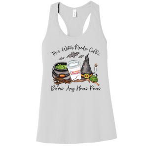 This Witch Needs Coffee Before Any Hocus Pocus Women's Racerback Tank