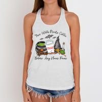 This Witch Needs Coffee Before Any Hocus Pocus Women's Knotted Racerback Tank